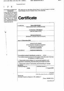 IZS Certificate